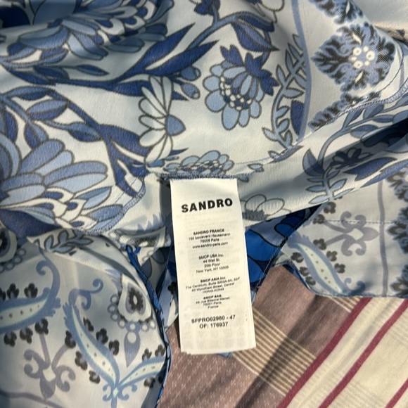 Sandro TURQUOISE WOVEN DRESS - Picture 9 of 12